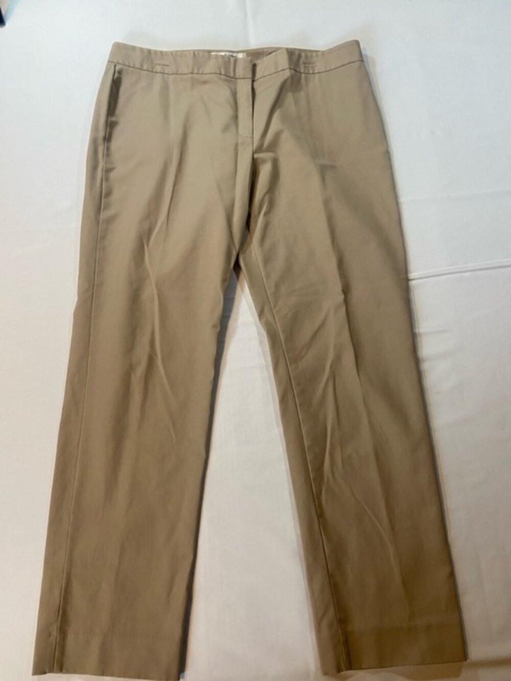 Jones Studio Seperates Khaki Straight Leg High Waist Dress Office Pants Size 14